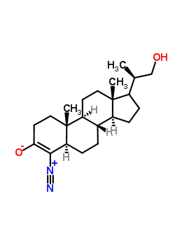 74850-10-5  (5R,8S,9S,10R,13S,14S)-4-diazonio-17-[(2R)-1-hydroxypropan-2-yl]-10,13-dimethyl-2,5,6,7,8,9,10,11,12,13,14,15,16,17-tetradecahydro-1H-cyclopenta[a]phenanthren-3-olate (non-preferred name)