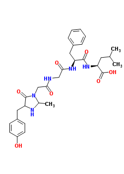 76157-62-5  N-{[4-(4-hydroxybenzyl)-2-methyl-5-oxoimidazolidin-1-yl]acetyl}glycyl-L-phenylalanyl-L-leucine