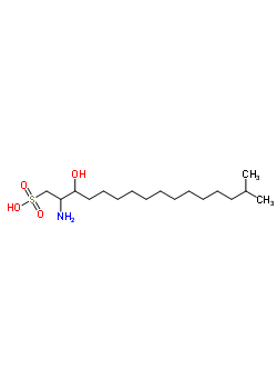 76187-10-5  2-amino-3-hydroxy-15-methylhexadecane-1-sulfonic acid