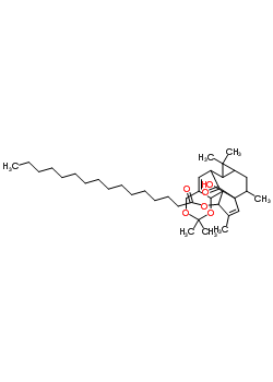 77573-06-9  12a-hydroxy-2,2,7,7,9,11-hexamethyl-13-oxo-6,7,7a,8,9,12,12a,12b-octahydro-4H,6aH-6,9a-methanocyclopenta[9,10]cyclopropa[5,6]cyclodeca[1,2-d][1,3]dioxin-12-yl hexadecanoate