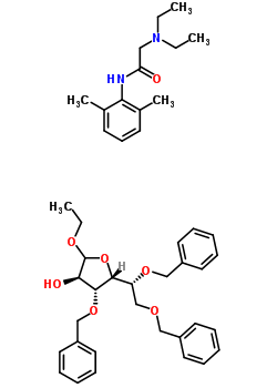 78940-02-0  N-(2,6-dimethylphenyl)-N~2~,N~2~-diethylglycinamide - ethyl 3,5,6-tri-O-benzyl-D-glucofuranoside (1:1)