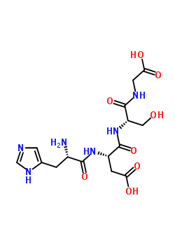 84861-22-3  L-histidyl-L-alpha-aspartyl-L-serylglycine