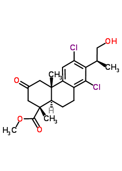 86547-16-2  methyl (15S)-12,14-dichloro-16-hydroxy-2-oxoabieta-8(14),9(11),12-trien-18-oate
