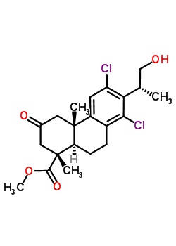 86547-21-9  methyl (15R)-12,14-dichloro-16-hydroxy-2-oxoabieta-8(14),9(11),12-trien-18-oate