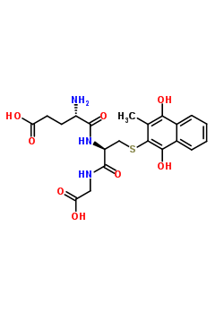 88467-65-6  L-alpha-glutamyl-S-(1,4-dihydroxy-3-methylnaphthalen-2-yl)-L-cysteinylglycine