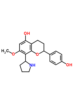 88607-66-3  2-(4-hydroxyphenyl)-7-methoxy-8-(pyrrolidin-2-yl)-3,4-dihydro-2H-chromen-5-ol