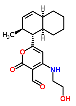 88899-59-6  4-[(2-hydroxyethyl)amino]-6-[(1R,2S,4aR,8aR)-2-methyl-1,2,4a,5,6,7,8,8a-octahydronaphthalen-1-yl]-2-oxo-2H-pyran-3-carbaldehyde