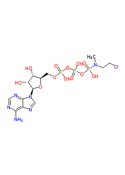 90906-29-9  5'-O-[{[({[(2-chloroethyl)(methyl)amino](hydroxy)phosphoryl}oxy)(hydroxy)phosphoryl]oxy}(hydroxy)phosphoryl]adenosine