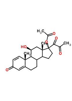 912-18-5  (10R,11S,13S,17S)-11-hydroxy-10,13-dimethyl-3-oxo-17-(2-oxopropanoyl)-6,7,8,9,10,11,12,13,14,15,16,17-dodecahydro-3H-cyclopenta[a]phenanthren-17-yl acetate (non-preferred name)