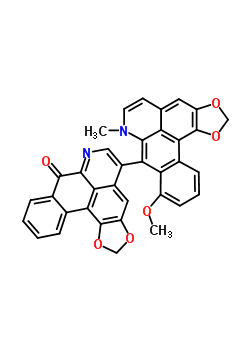 91794-11-5  9'-methoxy-7'-methyl-7'H,8H-5,8'-bi[1,3]benzodioxolo[6,5,4-de]benzo[g]quinolin-8-one