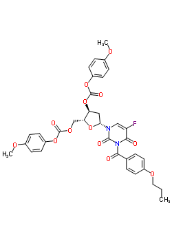 93057-16-0  2'-deoxy-5-fluoro-3',5'-bis-O-[(4-methoxyphenoxy)carbonyl]-3-(4-propoxybenzoyl)uridine