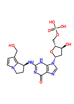 94782-03-3  2'-deoxy-N-[(1S)-7-(hydroxymethyl)-2,3-dihydro-1H-pyrrolizin-1-yl]guanosine 5'-(dihydrogen phosphate)