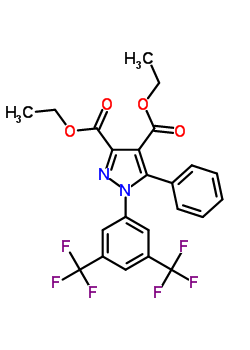 96722-93-9  diethyl 1-[3,5-bis(trifluoromethyl)phenyl]-5-phenyl-1H-pyrazole-3,4-dicarboxylate
