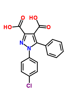 96723-13-6  1-(4-chlorophenyl)-5-phenyl-1H-pyrazole-3,4-dicarboxylic acid