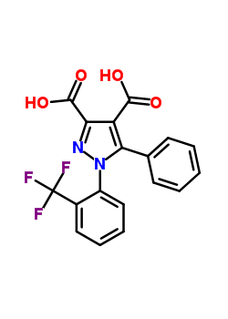 96723-15-8  5-phenyl-1-[2-(trifluoromethyl)phenyl]-1H-pyrazole-3,4-dicarboxylic acid