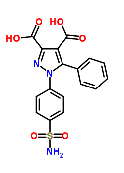 96734-49-5  5-phenyl-1-(4-sulfamoylphenyl)-1H-pyrazole-3,4-dicarboxylic acid