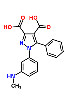 96734-52-0  1-[3-(methylamino)phenyl]-5-phenyl-1H-pyrazole-3,4-dicarboxylic acid