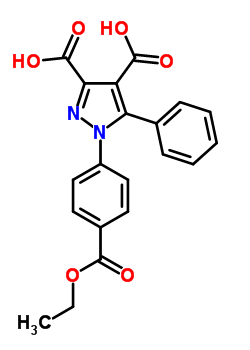 96734-53-1  1-[4-(ethoxycarbonyl)phenyl]-5-phenyl-1H-pyrazole-3,4-dicarboxylic acid