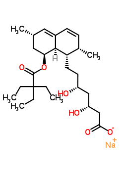 97730-97-7  sodium (3R,5R)-7-{(1S,2S,6S,8S,8aR)-8-[(2,2-diethylbutanoyl)oxy]-2,6-dimethyl-1,2,6,7,8,8a-hexahydronaphthalen-1-yl}-3,5-dihydroxyheptanoate