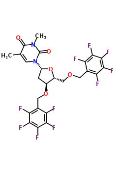 99268-60-7  3-methyl-3',5'-bis-O-(pentafluorobenzyl)thymidine