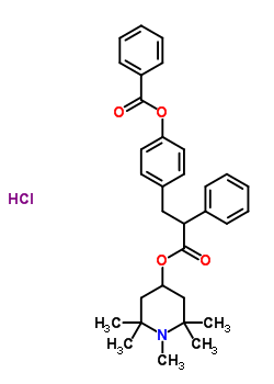 10082-88-9  4-{3-oxo-3-[(1,2,2,6,6-pentamethylpiperidin-4-yl)oxy]-2-phenylpropyl}phenyl benzoate hydrochloride (1:1)