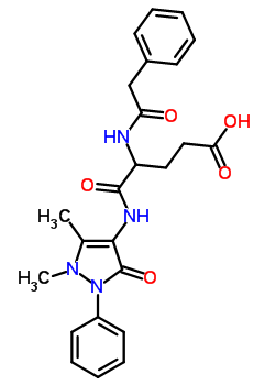 10405-70-6  N-(1,5-dimethyl-3-oxo-2-phenyl-2,3-dihydro-1H-pyrazol-4-yl)-N~2~-(phenylacetyl)-alpha-glutamine