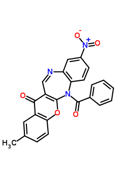 115430-67-6  2-methyl-9-nitro-6-(phenylcarbonyl)chromeno[2,3-b][1,5]benzodiazepin-13(6H)-one