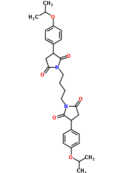 115906-26-8  1,1'-butane-1,4-diylbis{3-[4-(1-methylethoxy)phenyl]pyrrolidine-2,5-dione}