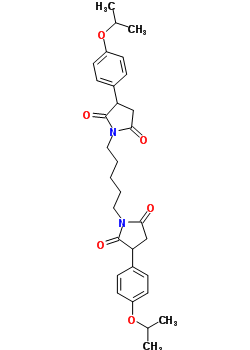 115906-27-9  1,1'-pentane-1,5-diylbis{3-[4-(1-methylethoxy)phenyl]pyrrolidine-2,5-dione}