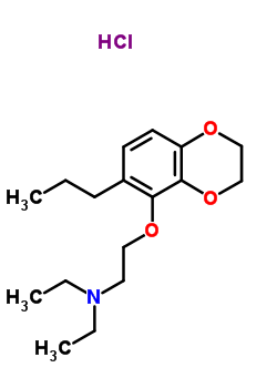 13203-16-2  N,N-diethyl-2-[(6-propyl-2,3-dihydro-1,4-benzodioxin-5-yl)oxy]ethanamine hydrochloride (1:1)