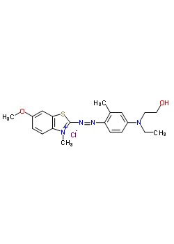 136213-74-6  2-(4-(N-ethyl-N-(2-hydroxy)ethyl)amino-2-methylphenyl)azo-6-methoxy-3-methylbenzothiazolium chloride