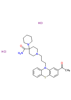 13805-49-7  1'-[3-(2-acetyl-10H-phenothiazin-10-yl)propyl]-1,4'-bipiperidine-4'-carboxamide dihydrochloride