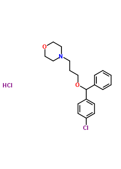 17282-61-0  4-{3-[(4-chlorophenyl)(phenyl)methoxy]propyl}morpholine hydrochloride (1:1)