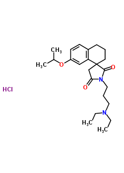 17502-70-4  1'-[3-(diethylamino)propyl]-7-(propan-2-yloxy)-3,4-dihydro-2H,2'H,5'H-spiro[naphthalene-1,3'-pyrrolidine]-2',5'-dione hydrochloride (1:1)