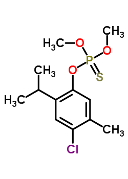 18361-12-1  O-[4-cloro-5-metil-2-(propan-2-il)fenil] O,O-dimetilfosforotioato