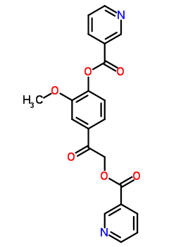 19767-90-9  2-methoxy-4-{[(pyridin-3-ylcarbonyl)oxy]acetyl}phenyl pyridine-3-carboxylate