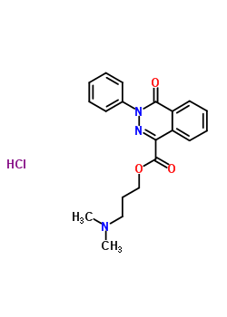 21131-15-7  3-(dimethylamino)propyl 4-oxo-3-phenyl-3,4-dihydrophthalazine-1-carboxylate hydrochloride (1:1)