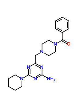 21868-51-9  (4-{[4-amino-6-(piperidin-1-yl)-1,3,5-triazin-2-yl]methyl}piperazin-1-yl)(phenyl)methanone