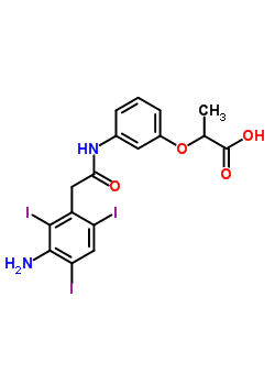 22708-54-9  2-(3-{[(3-amino-2,4,6-triiodophenyl)acetyl]amino}phenoxy)propanoic acid