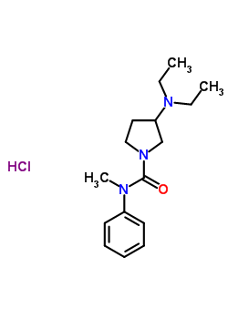 23456-27-1  3-(diethylamino)-N-methyl-N-phenylpyrrolidine-1-carboxamide hydrochloride (1:1)