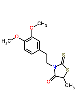 23522-21-6  3-[2-(3,4-dimethoxyphenyl)ethyl]-5-methyl-2-thioxo-1,3-thiazolidin-4-one