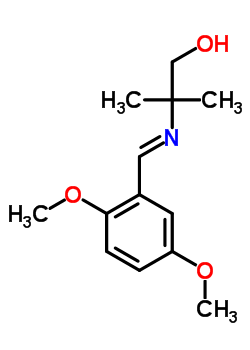 25458-09-7  2-{[(E)-(2,5-dimethoxyphenyl)methylidene]amino}-2-methylpropan-1-ol