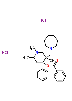 28143-75-1  5-(azepan-1-ylmethyl)-1,2,5-trimethyl-4-phenylpiperidin-4-yl benzoate dihydrochloride