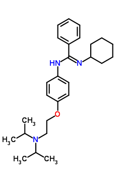 31118-34-0  N'-cyclohexyl-N-{4-[2-(dipropan-2-ylamino)ethoxy]phenyl}benzenecarboximidamide