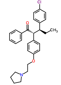 31301-22-1  (2R,3S)-3-(4-chlorophenyl)-1-phenyl-2-{4-[2-(pyrrolidin-1-yl)ethoxy]phenyl}pentan-1-one