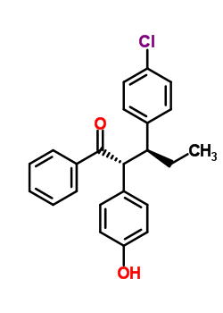 31365-03-4  (2R,3S)-3-(4-chlorophenyl)-2-(4-hydroxyphenyl)-1-phenylpentan-1-one