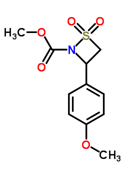 36743-48-3  methyl 3-(4-methoxyphenyl)-1,2-thiazetidine-2-carboxylate 1,1-dioxide