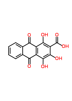 476-41-5  2-Anthracenecarboxylic acid, 9,10-dihydro-1,3,4-trihydroxy-9,10-dioxo-