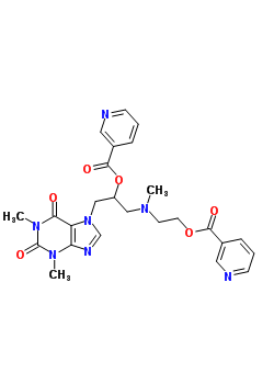 47798-98-1  1-(1,3-dimethyl-2,6-dioxo-1,2,3,6-tetrahydro-7H-purin-7-yl)-3-(methyl{2-[(pyridin-3-ylcarbonyl)oxy]ethyl}amino)propan-2-yl pyridine-3-carboxylate