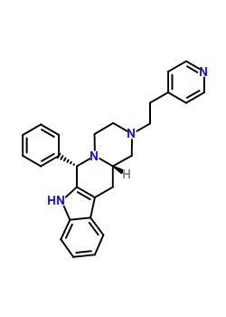 50302-76-6  (6S,12aS)-6-phenyl-2-[2-(pyridin-4-yl)ethyl]-1,2,3,4,6,7,12,12a-octahydropyrazino[1',2':1,6]pyrido[3,4-b]indole